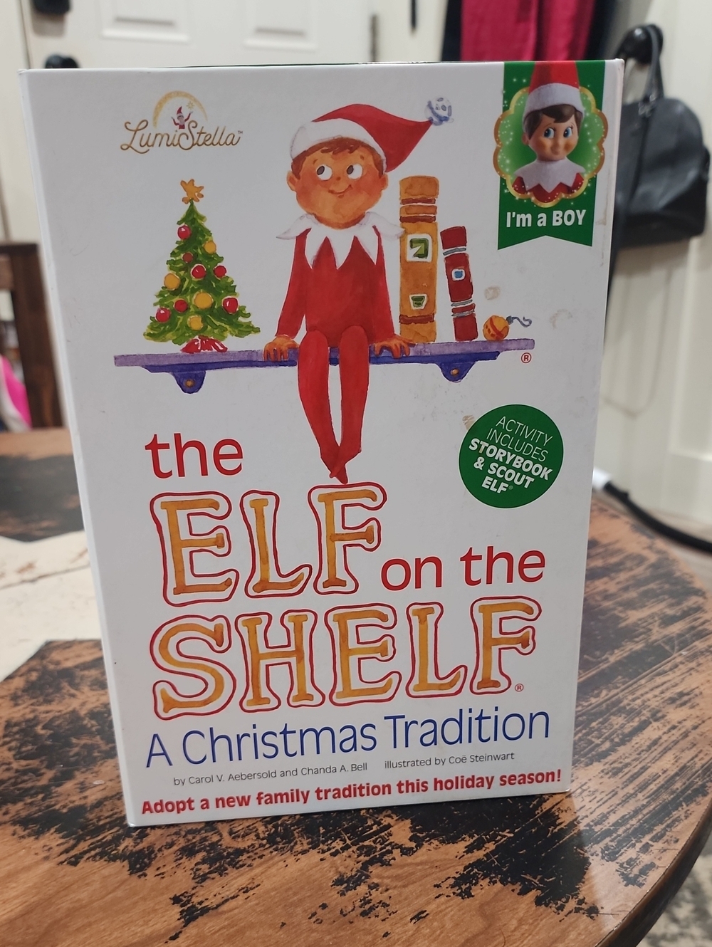The Elf On The Shelf A Christmas Tradition Book & Elf Boy Box Set New
